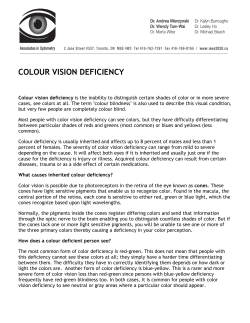 COLOUR VISION DEFICIENCY