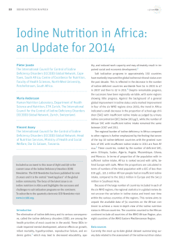 Iodine Nutrition in Africa: an Update for 2014