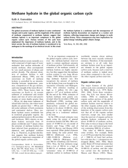 Methane hydrate in the global organic carbon cycle