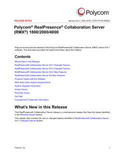 Polycom RealPresence Collaboration Server 1800/2000/4000