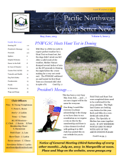 Pacific Northwest Gordon Setter News