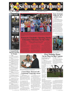 November 2 - Seminole Tribe of Florida