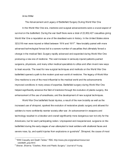 Anne Miller The Advancement and Legacy of Battlefield Surgery