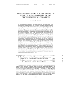 the framing of fat: narratives of health and disability in fat