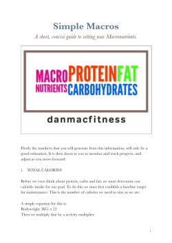 Macro guide - Danmac Fitness