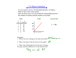5.5 Direct Variation - Ottawa Hills Local Schools