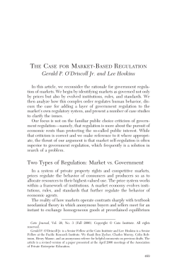 The Case for Market-Based Regulation