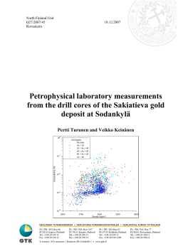 Petrophysical laboratory measurements from the drill cores of the