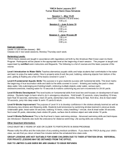 Swim Lesson Enrollment Form - Turner Street