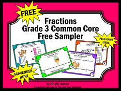 Fractions Grade 3 Common Core Free Sampler