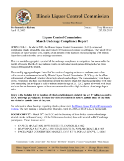 March 2015 ILCC Underage Compliance Report