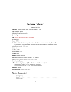 Package `planar`