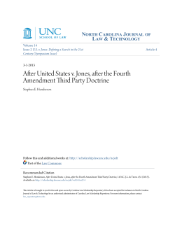 After United States v. Jones, after the Fourth Amendment Third Party