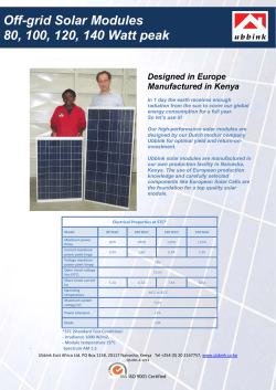 Off-grid Solar Modules 80, 100, 120, 140 Watt peak