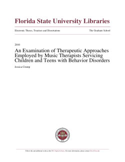 An Examination of Therapeutic Approaches Employed by Music