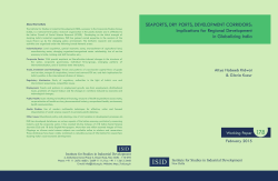 Seaports, Dry ports, Development Corridors