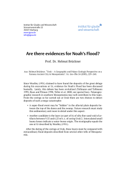 Are there evidences for Noah`s Flood?
