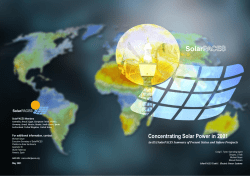 Concentrating Solar Power in 2001