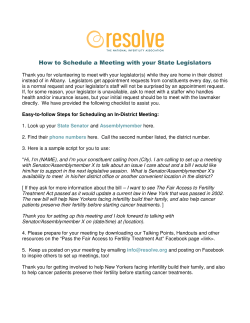 How to Schedule a Legislative Meeting