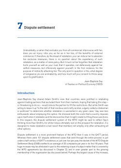 Dispute settlement - World Trade Organization