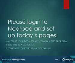 Presentation: Water Cycle Game 1/16