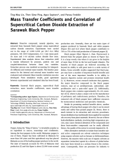 Mass Transfer Coefficients and Correlation of