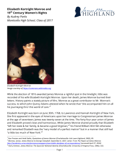 Elizabeth Kortright Monroe and