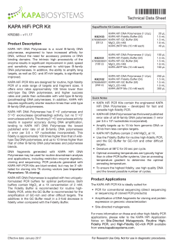 KAPA HiFi TDS - Kapa Biosystems