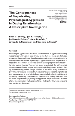 The Consequences of Perpetrating Psychological