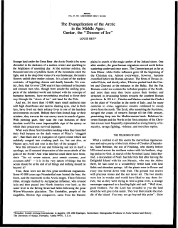 The Evangelization of. the Arctic in the Middle Ages: Gardar, the