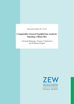 Computable General Equilibrium Analysis: Opening a Black Box