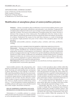 Modification of amorphous phase of semicrystalline polymers