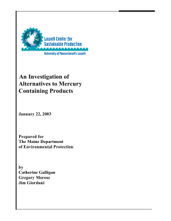 alternatives to mercury containing products