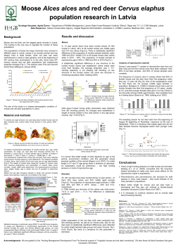 Moose Alces alces and red deer Cervus elaphus population