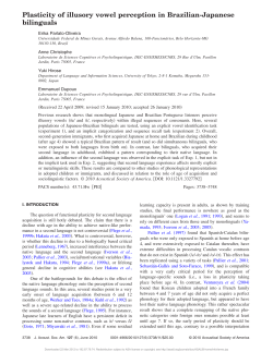 Plasticity of illusory vowel perception in Brazilian