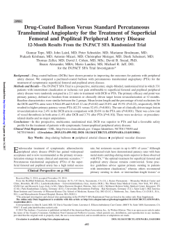 Drug-Coated Balloon Versus Standard Percutaneous