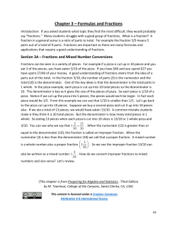 Chapter 3 &ndash; Formulas and Fractions