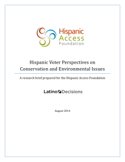 Hispanic Voter Perspectives on Conservation and Environmental