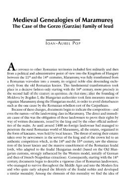 Medieval Genealogies of Maramureş