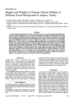 Heights and Weights of Primary School Children