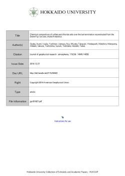 Chemical compositions of sulfate and chloride salts over the last