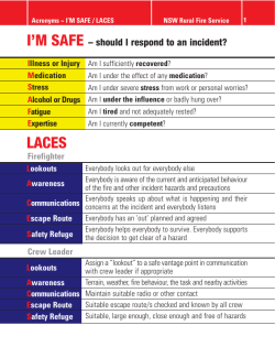 I`M SAFE &ndash; should I respond to an incident?