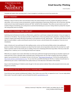 Phishing - Salisbury University