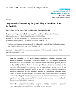 Angiotensin-Converting Enzymes Play a Dominant Role in Fertility