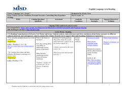 English Language Arts/Reading