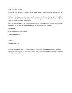 HOW TO FIND Rf VALUES Rf value or &ldquo;ratio to front&rdquo; is a