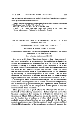 By ARTHUR A. Noyzs AND H. A. WILSON