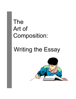 The Art of Composition: Writing the Essay