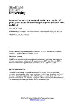 Uses and abuses of primary education: the relation of primary to