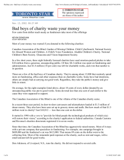 Bad boys of charity waste your money